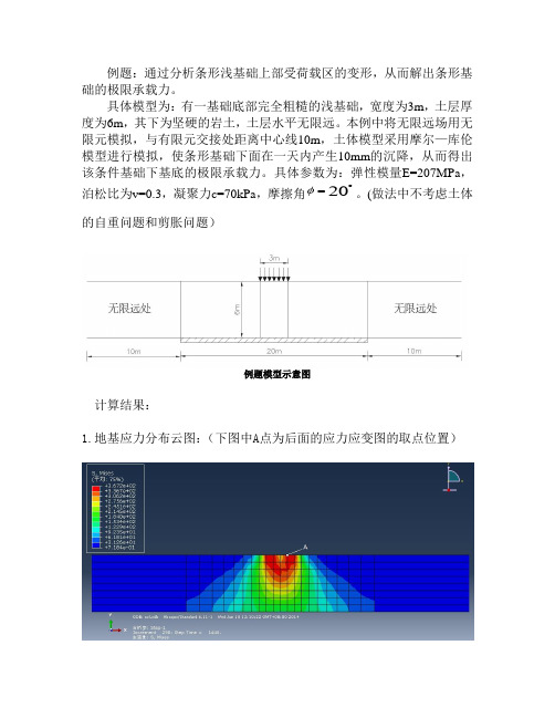 条形浅基础极限承载力