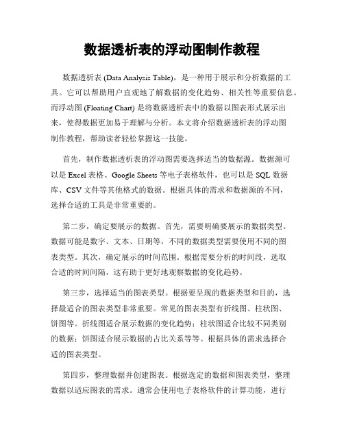 数据透析表的浮动图制作教程