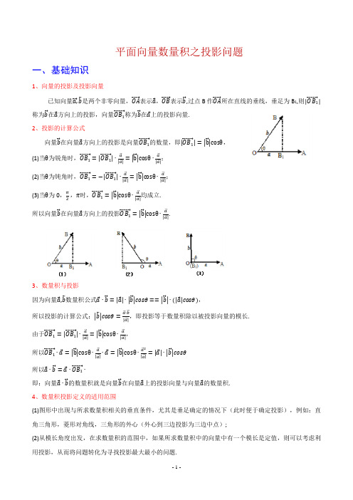 平面向量之投影问题(专题练)