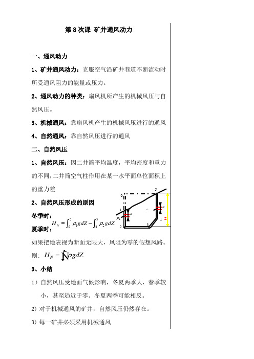 第8次课 矿井通风动力(1)