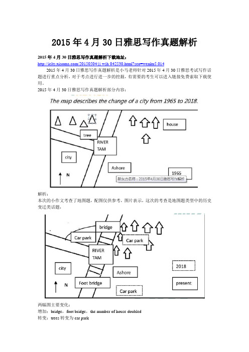 2015年4月30日雅思写作真题解析