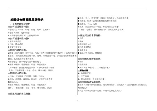 高考人文地理高考重点知识背诵