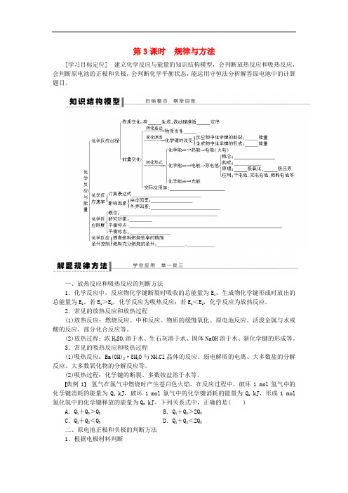 高中化学 2.3.3规律与方法学案 新人教版必修2