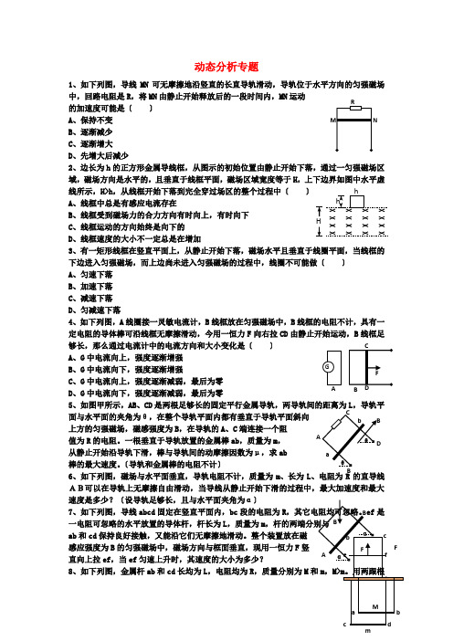 (高中物理)动态分析专题