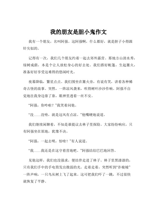 我的朋友是胆小鬼作文