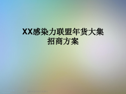 XX感染力联盟年货大集招商方案