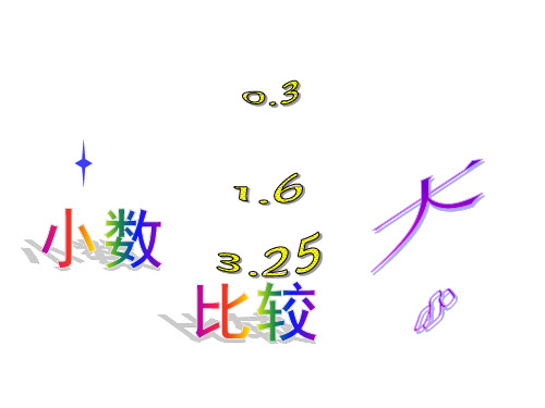 2020-2021学年四年级下册数学沪教版小数的大小比较(课件)