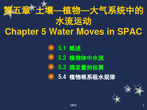 包气带水文地质学-第五章-土壤—植物—大气系统中的水流运动