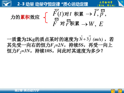 动量  动量守恒定律  质心运动定理