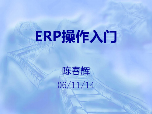 ERP操作入门概述PPT(42张)