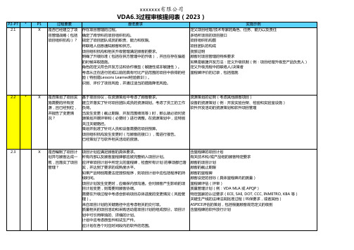 VDA6.3-2023过程审核条例