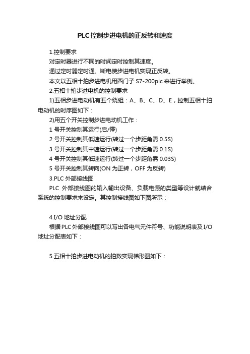 PLC控制步进电机的正反转和速度