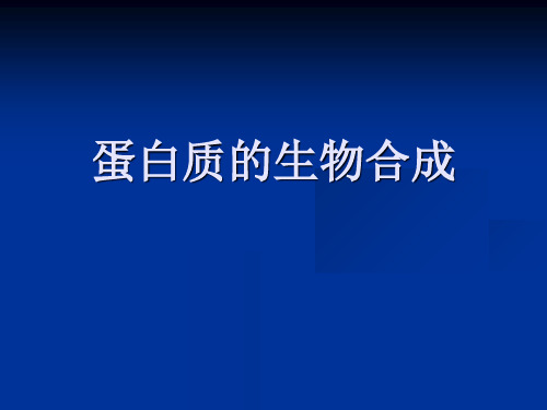 蛋白质的生物合成课件(0003)