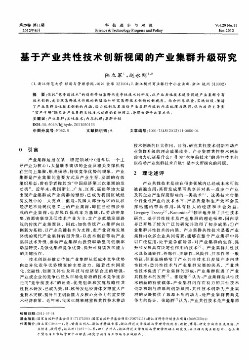 基于产业共性技术创新视阈的产业集群升级研究