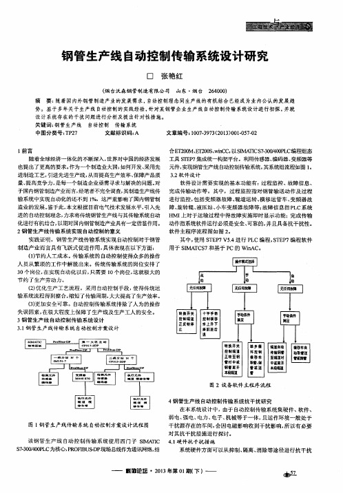 钢管生产线自动控制传输系统设计研究