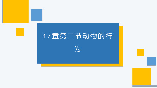 动物的行为课件苏科版生物八年级上册