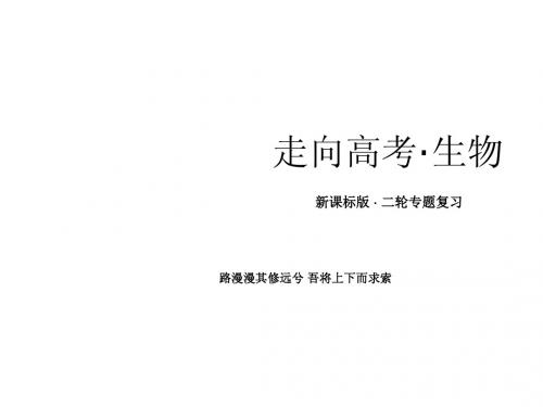 【走向高考 新课标】2014高三生物二轮专题精讲课件 (考情预测+考点整合)专题九 现代生物科技专题