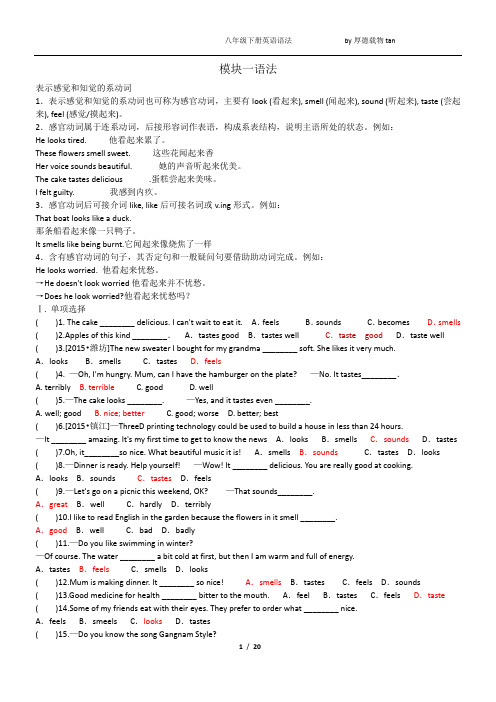 外研版八年级下册语法讲解和练习33185