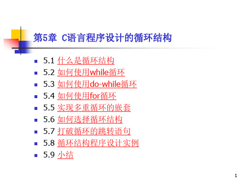 第5章C语言程序设计的循环结构