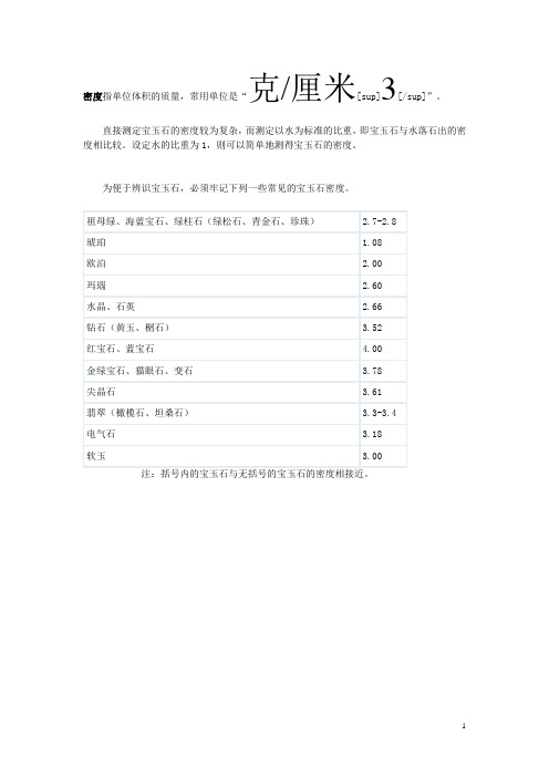 密度指单位体积的质量