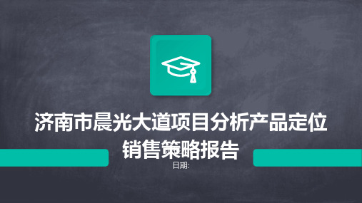 济南市晨光大道项目分析产品定位销售策略报告