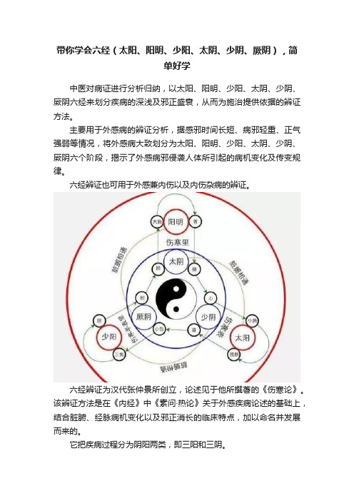 带你学会六经（太阳、阳明、少阳、太阴、少阴、厥阴），简单好学