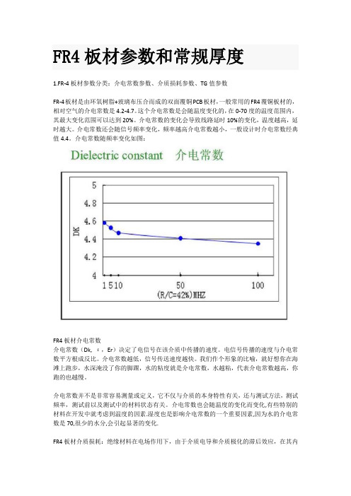 FR4板材参数和常规厚度