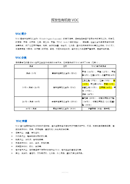 挥发性有机物VOC