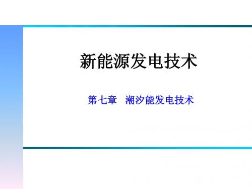 2013新能源发电技术7_潮汐能电技术