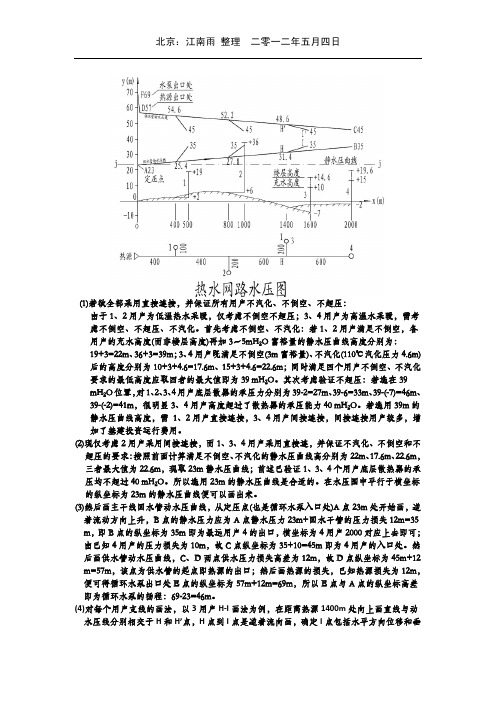 热水采暖系统水压图的画法、使用方法等