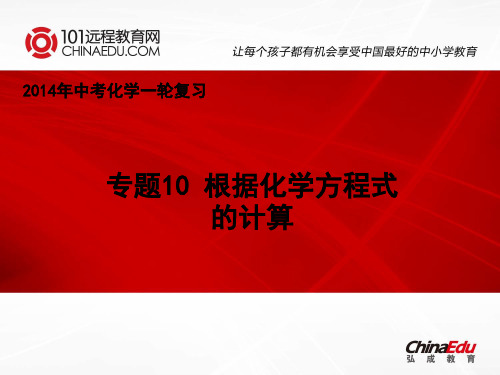 2014年中考化学一轮复习：专题10 根据化学方程式的计算课件