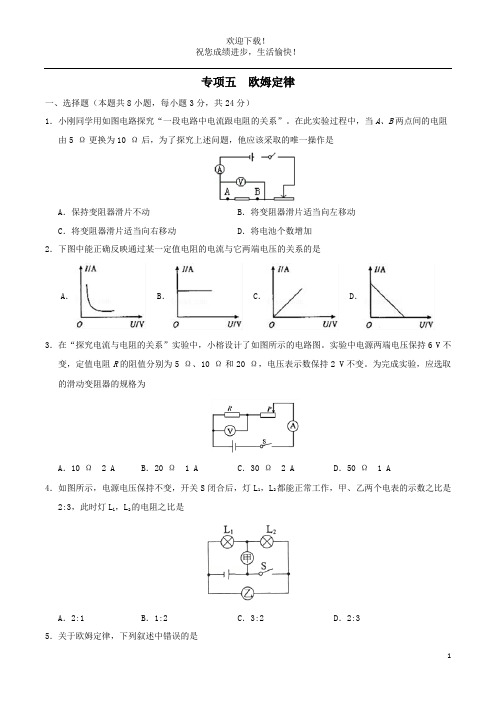 专项五  欧姆定律