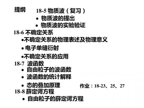 不确定关系的物理表述及物理意义