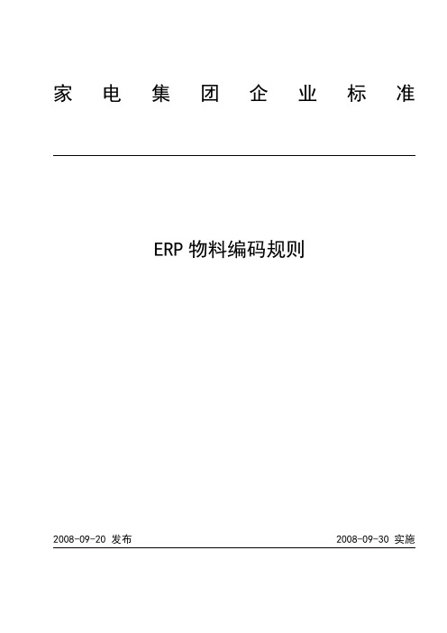 ERP编码规则