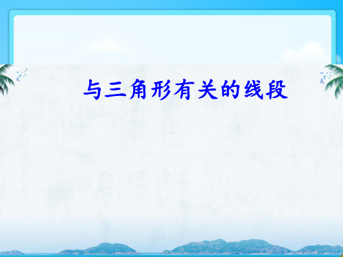 人教版八年级数学《与三角形有关的线段》课件