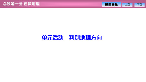 (2019新教材)鲁教版地理必修第一册课件：第一单元  单元活动 判别地理方向