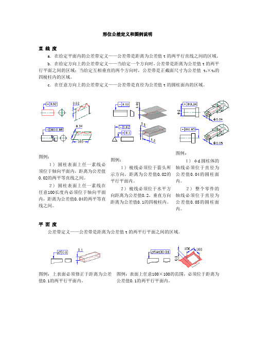 形位公差定义和图例说明