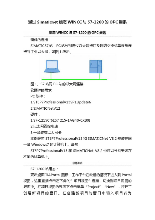 通过Simaticnet组态WINCC与S7-1200的OPC通讯