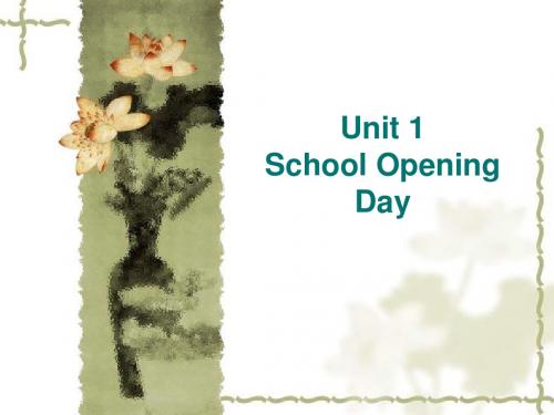 剑桥少儿英语一级B_Unit_1_School_Opening_Day