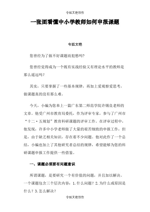 教师如何申报课题之令狐文艳创作