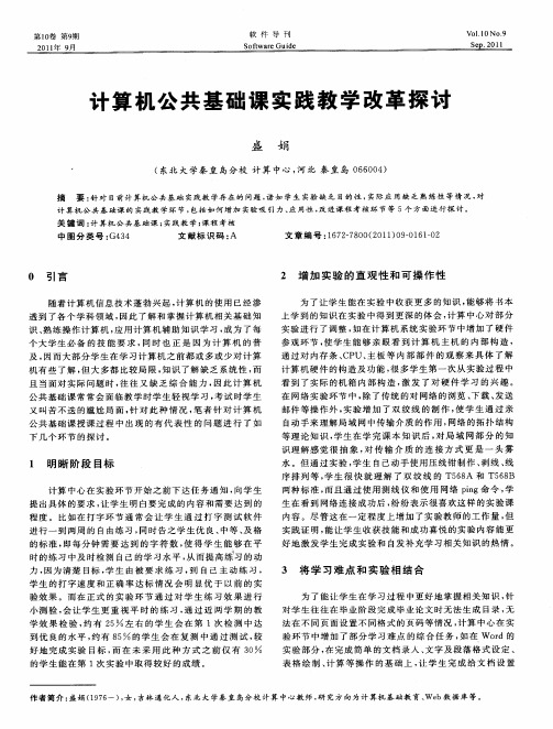 计算机公共基础课实践教学改革探讨