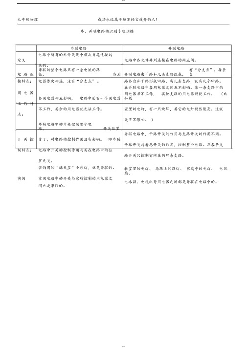 串并联电路识别专题训练-(32196)