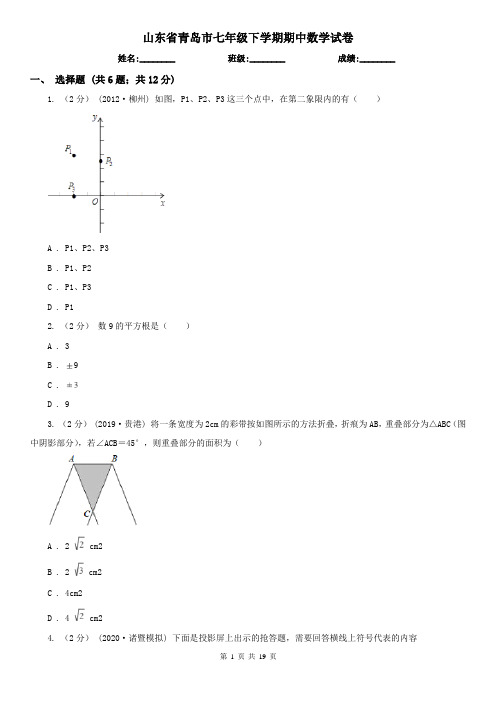 山东省青岛市七年级下学期期中数学试卷