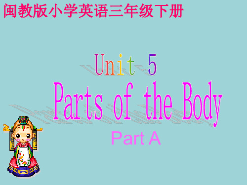 闽教版三下英语Unit5  Parts of the body公开课教案课件知识点梳理