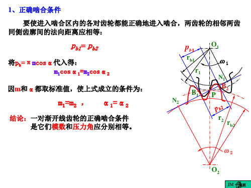 第三十九讲渐开线直齿圆柱齿轮的啮合传动