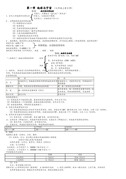 初中地理知识点总结(大全)