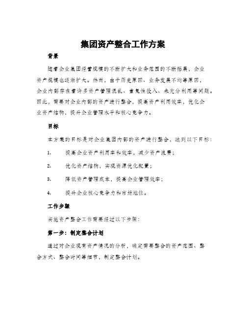 集团资产整合工作方案