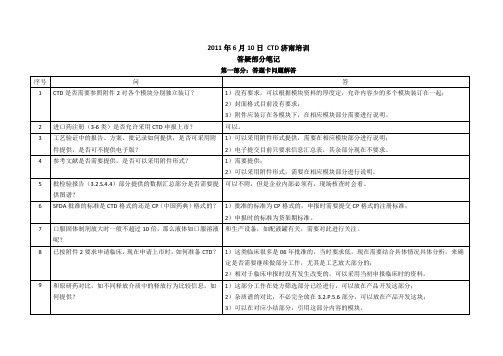 济南CTD答疑