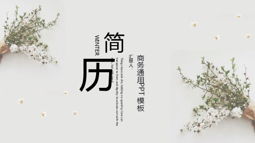 造价工程师个人简历ppt