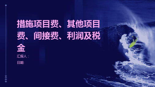 措施项目费、其他项目费、间接费、利润及税金